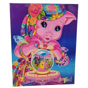 Vintage 90’s Lisa Frank Folder Pigmarella Gypsy Pig Fortune Teller Unpunched